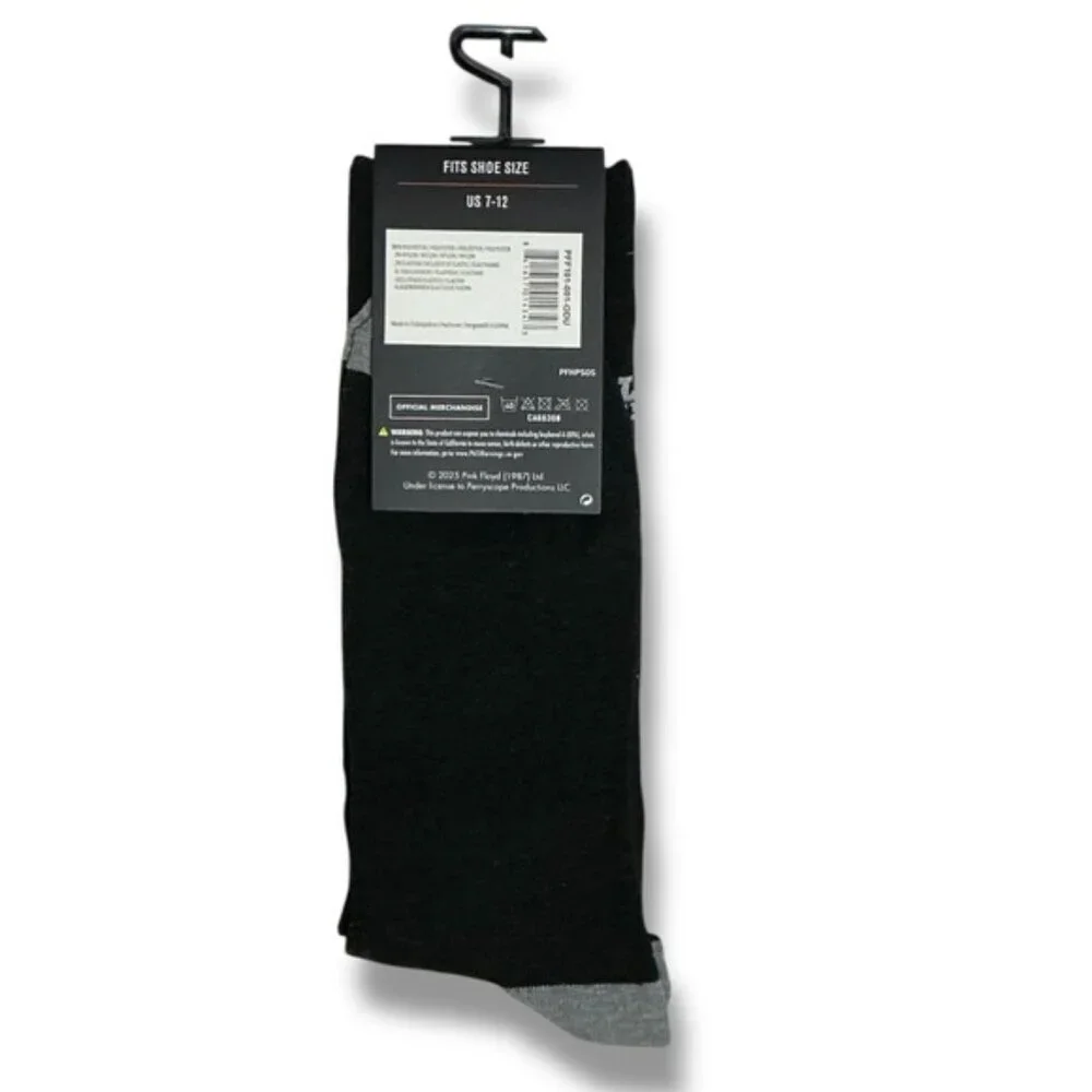 Pink Floyd Crew Socks Novelty Mid Calf Casual Dress Black Unisex Adult One Size - Picture 2 of 16